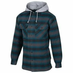 Canyon Guide Men's Quilted Flannel With Hood And Chest Insert