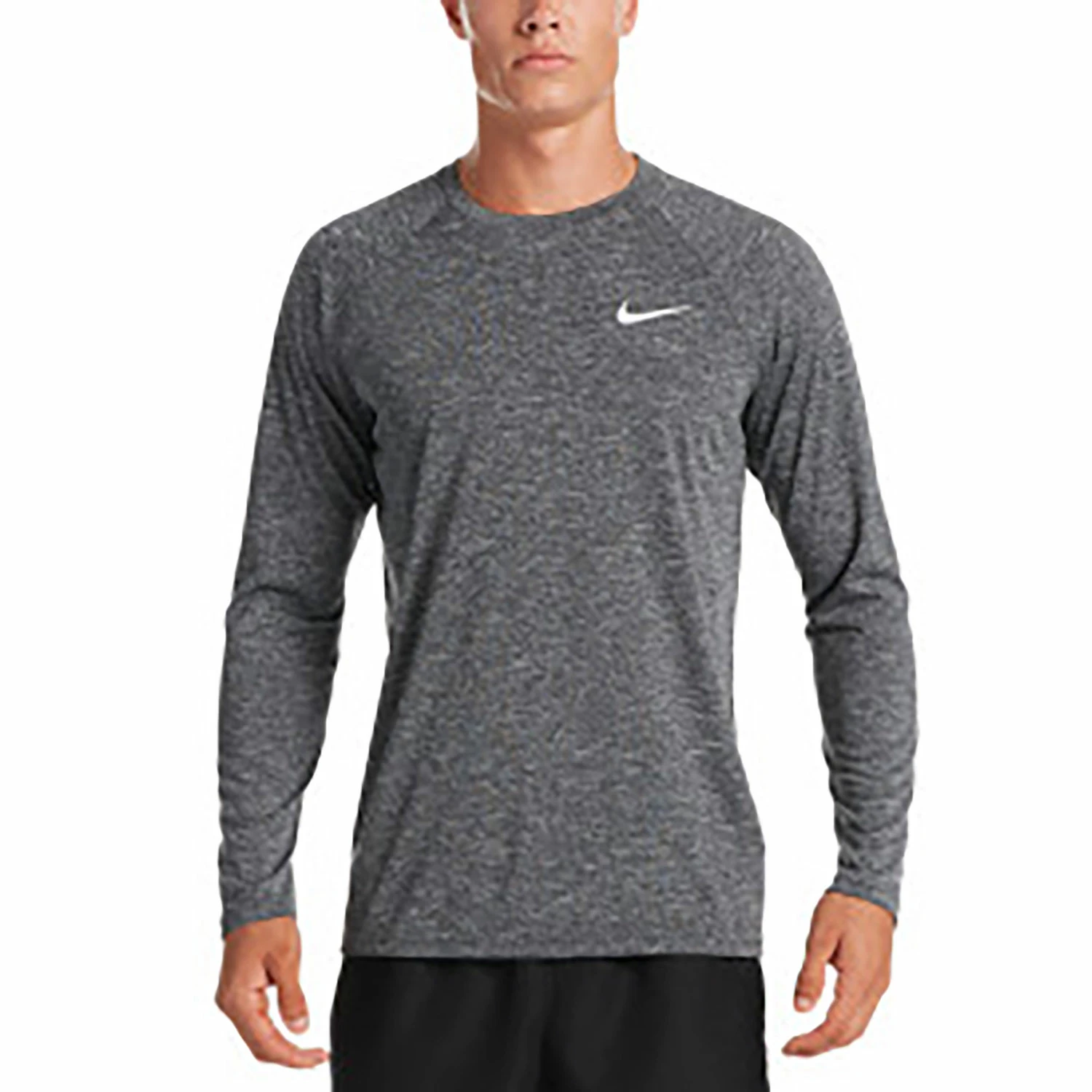 Nike Men's Long-Sleeve Hydroguard Heather Swim Top 4 Nike Men's Long-Sleeve Hydroguard Heather Swim Top - Image 2