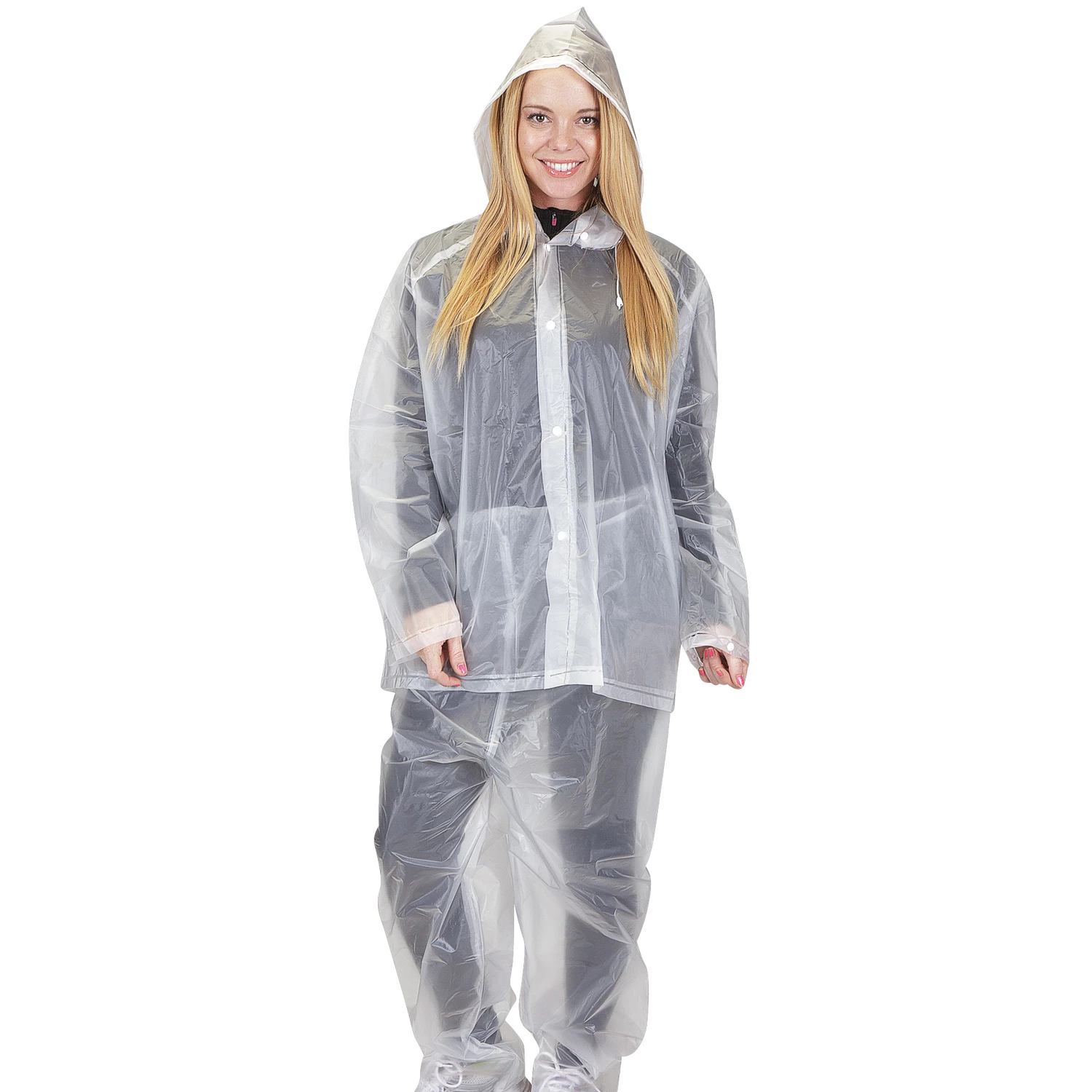 Stansport Adult's 2-Piece Peva Rainsuit 4 Stansport Adult's 2-Piece Peva Rainsuit - Image 2